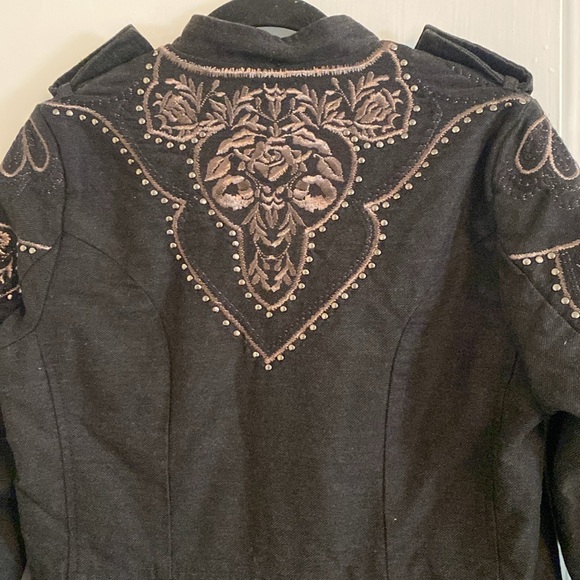 Free People Sargent Zip-up Long Sleeve Embroidered Coat - Picture 17 of 17